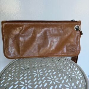 HOBO Tan Leather Wristlet